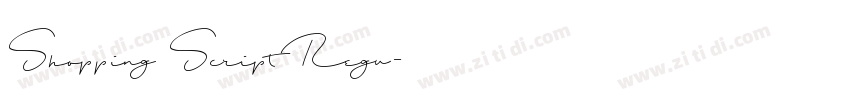 Shopping Script Regu字体转换